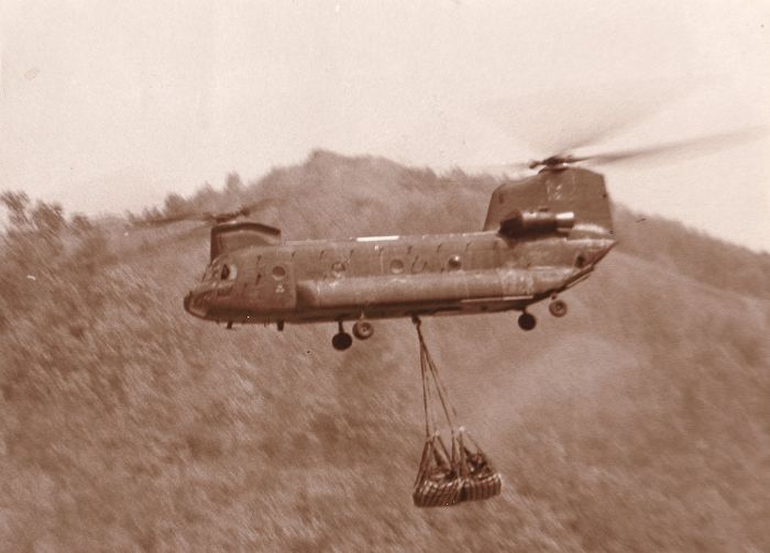 Boeing Chinook 67-18520 in Korea, circa 1987.