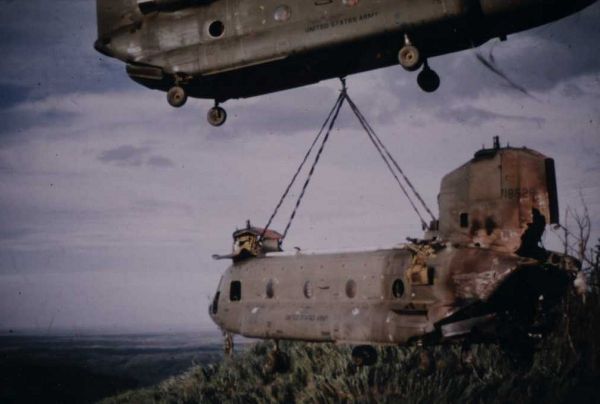 Boeing CH-47C 67-18526 - An RPG hit in Vietnam.