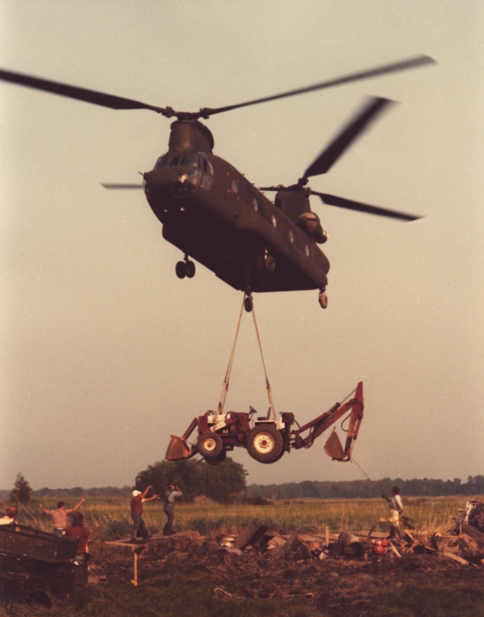 The remains of 84-24166 after the crash near Carmen, New Jersey.