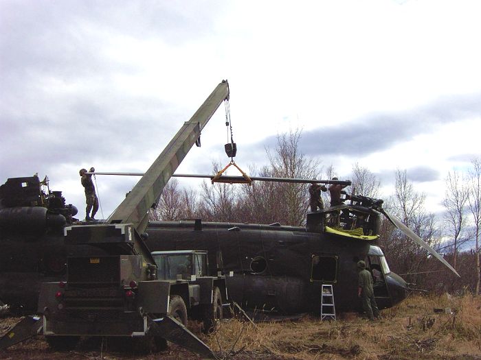 90-00183 at the crash site in Alaska.