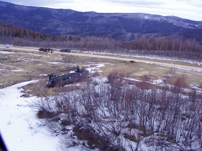 90-00183 at the crash site in Alaska.