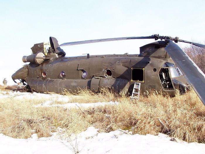 90-00183 at the crash site in Alaska.