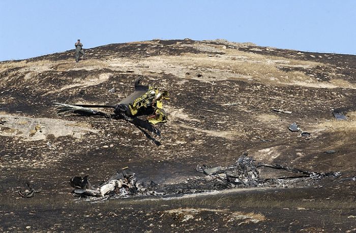 The crash site of Chinook 90-00195.