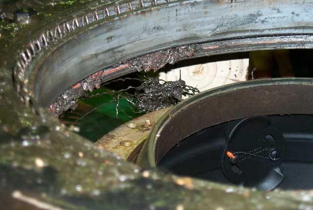 Boeing CH-47D Chinook 91-00233 at the accident site showing the damage caused by the swashplate failure.