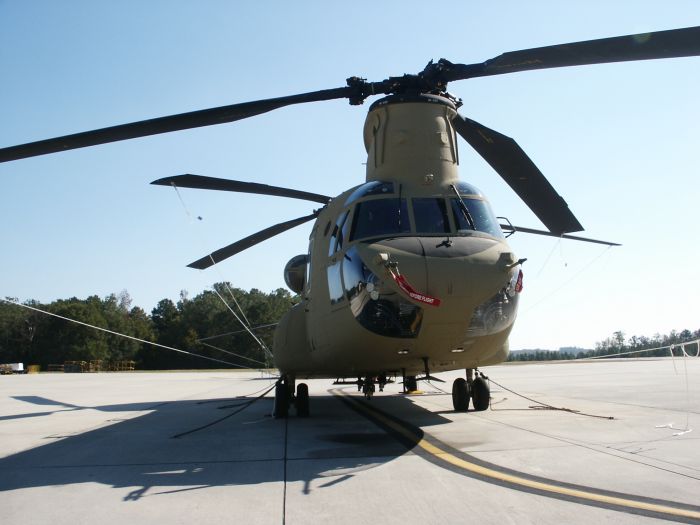 8 November 2007: Fort Rucker, Alabama receives it first F model Chinook helicopter - 04-08711.