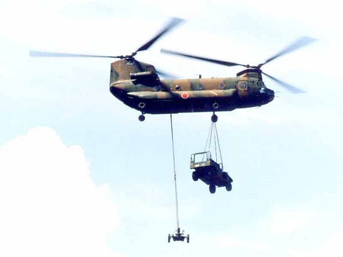 Japan CH-47J Chinook helicopter.