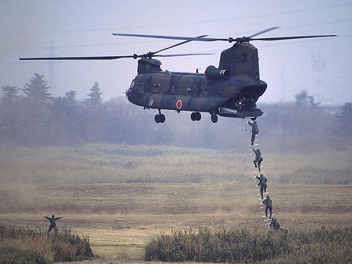 Japan CH-47J Chinook helicopter.