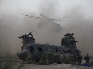 The recovery of Canadian CH147 Chinook helicopter 205. Click-N-Go Here to view a larger version of this image [2.9 Mb].