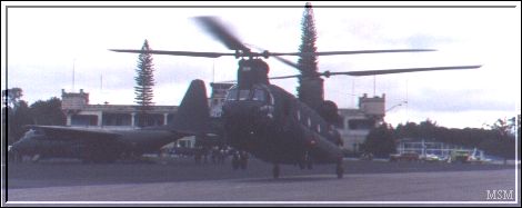 Tegucigalpa International - Military Ramp, looking south.